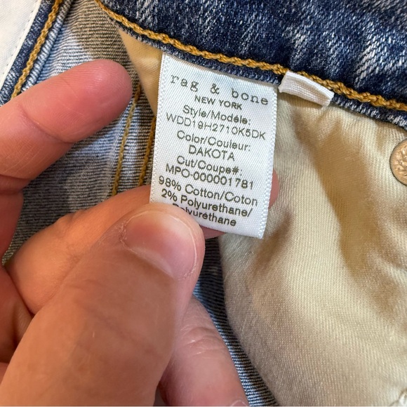 Rag & Bone Jane Super High Rise Ankle Cigarette Jeans Size 33 Dakota Wash EUC - Picture 5 of 14